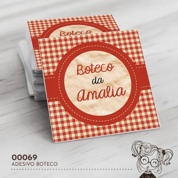 Adesivo Quadrado Boteco - 00069