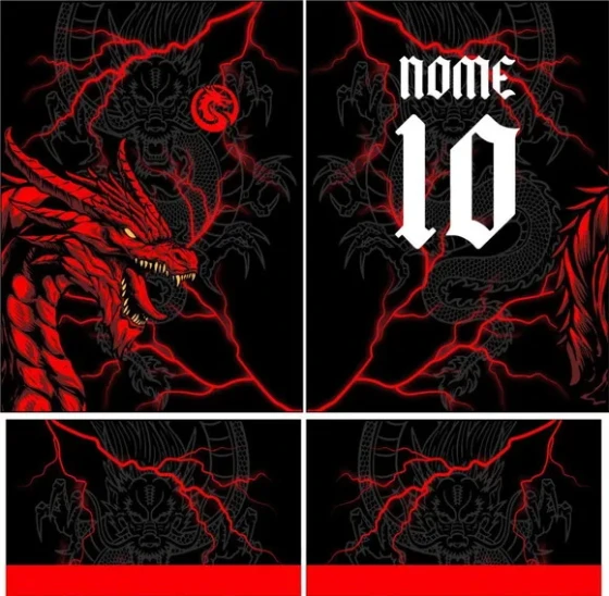 Arte Vetor Camisa Interclasse Dragão 316