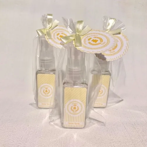 Lembrancinha Maternidade Home Spray Urso Rei Amarelo