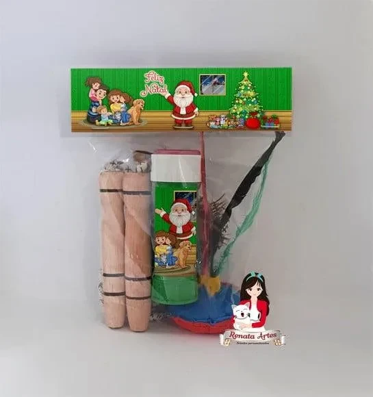 Kit Lembrancinha com Bolha de Sabão de Natal 2025