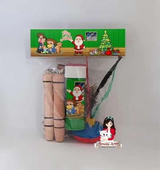 Kit Lembrancinha com Bolha de Sabão de Natal 2025