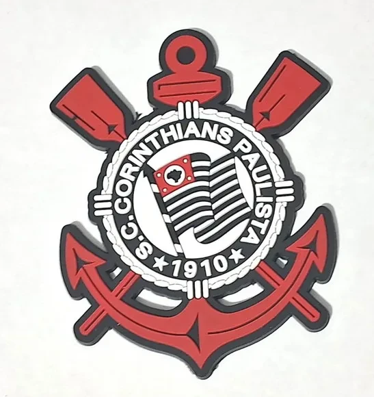 Porta Copo Escudo Time 8cm Emborrachado 2 Unidades