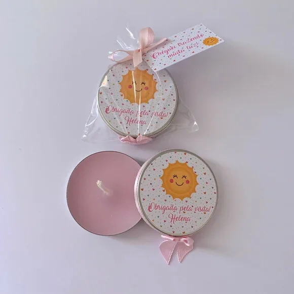 Lembrancinha Maternidade Vela Aromática Sol