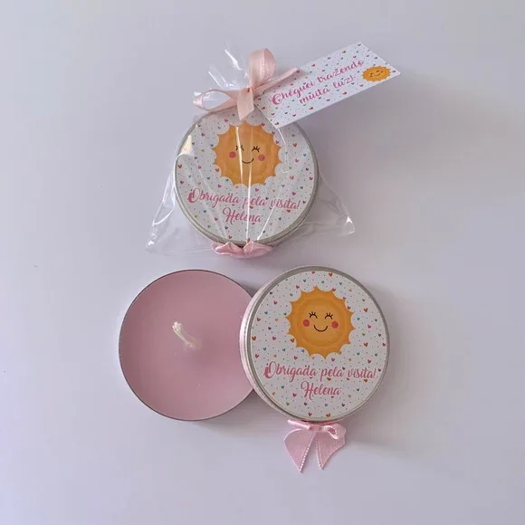 Lembrancinha Maternidade Vela Aromática Sol