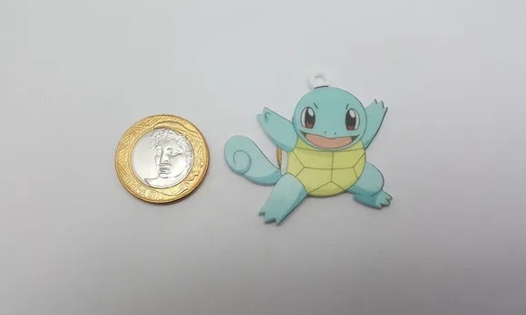 Pingente Pokémon Squirtle em Acrílico UV