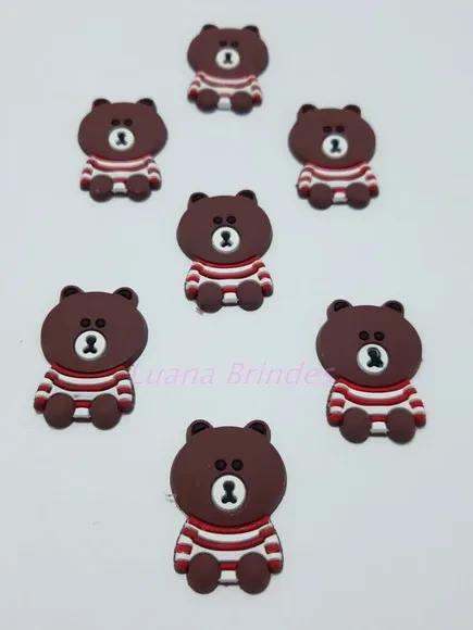 Aplique de Urso emborrachado - pct com 7 unidades