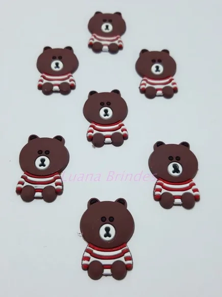 Aplique de Urso emborrachado - pct com 7 unidades