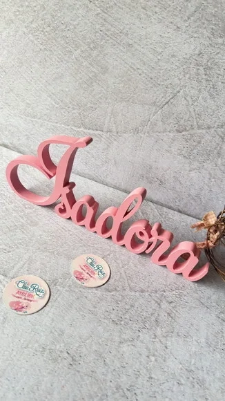 Linha Cursiva -letras Decorativas em mdf Quarto de Bebê