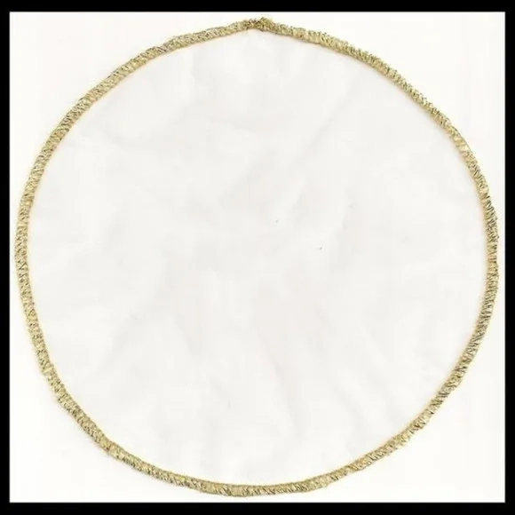Círculos Organza Tunil Off White 35cm de Diametro Kit C/170