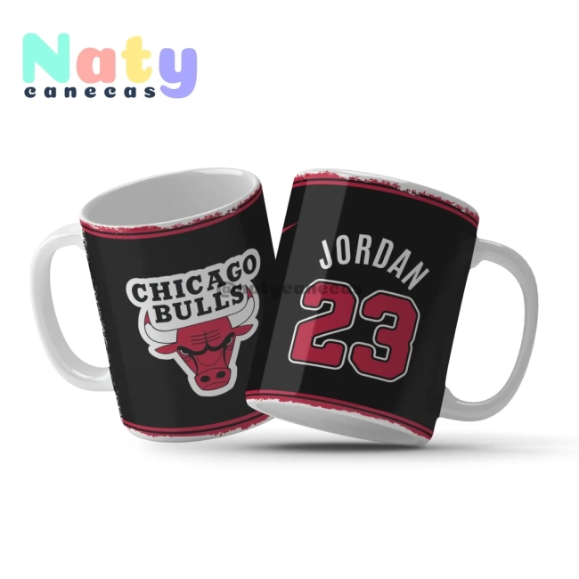 Caneca NBA Chicago Bulls Personalize com Nome e Número
