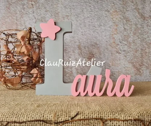 Letras de MDF -Nomes 18CM ESTRELA