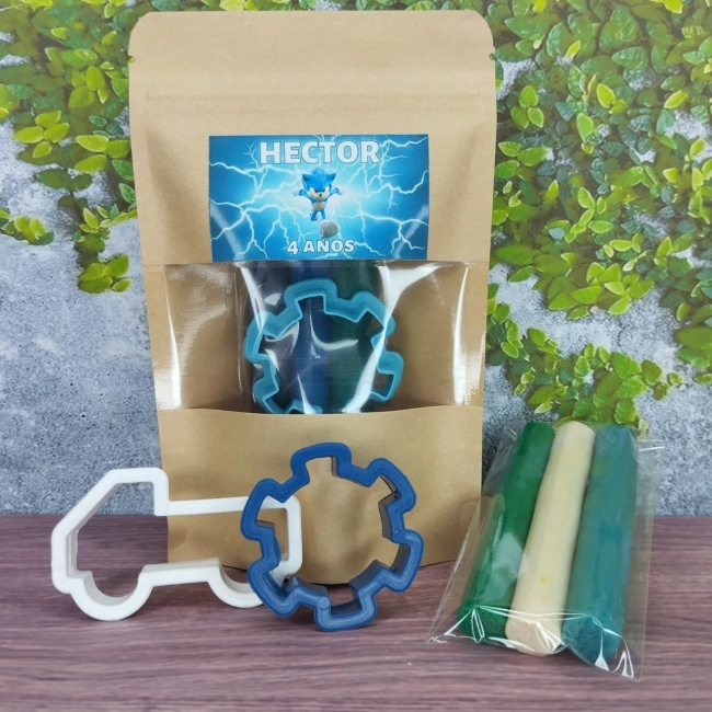 25 Uni. Kit Jardinagem + 25 Uni. Kit Massinha Zip Lock - Sonic  - Informar o tema no chat da compra.
