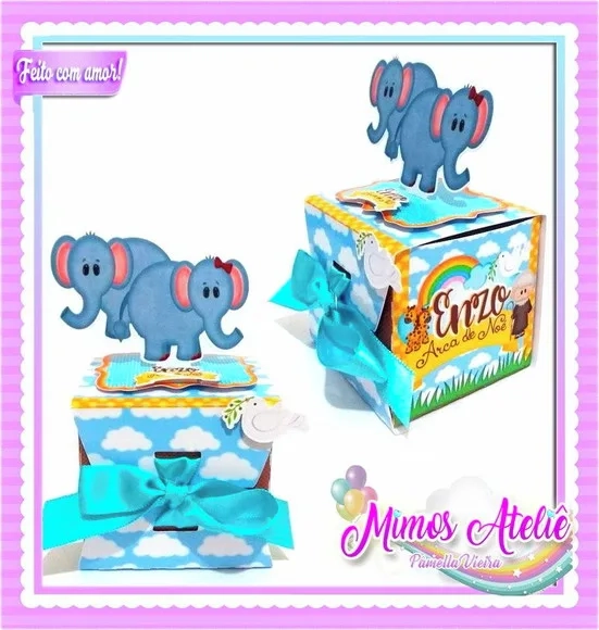Kit 60 Lembrancinhas Arca de Noé