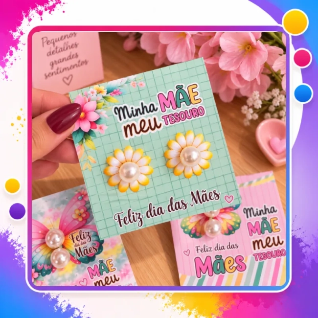 Brinco de Pérola Dia das Mães