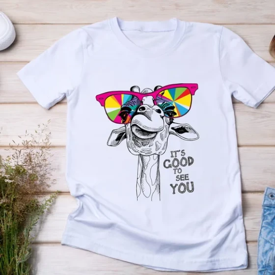 Camiseta Divertida Girafa - Its Good To See You