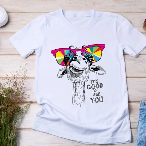 Camiseta Divertida Girafa - Its Good To See You