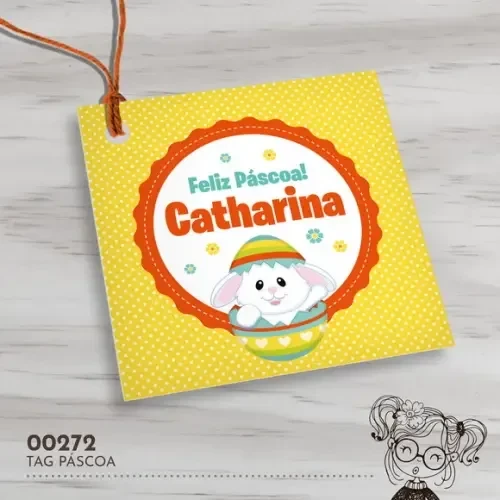 Tag Quadrada Páscoa - 00272