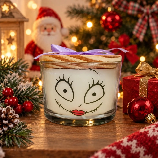 Vela Aromática no Copo Personalizada Natal Jack e Sally - O Estranho Mundo de Jack - Trabalhamos com outros temas