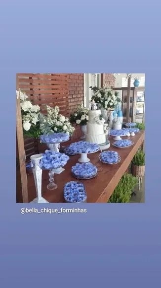 Forminhas para Doces Azul Serenty
