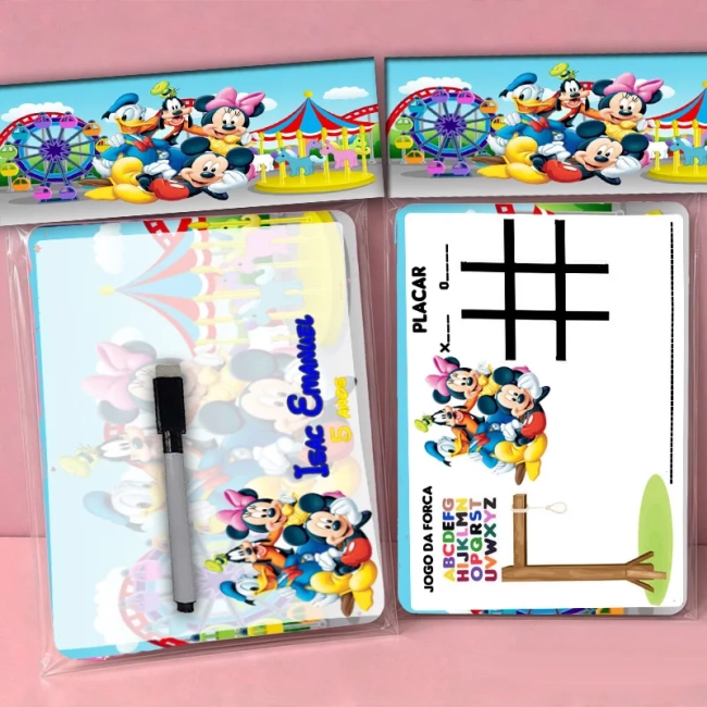 Lousa Magica Personalizada lembrancinhas Turma do Mickey
