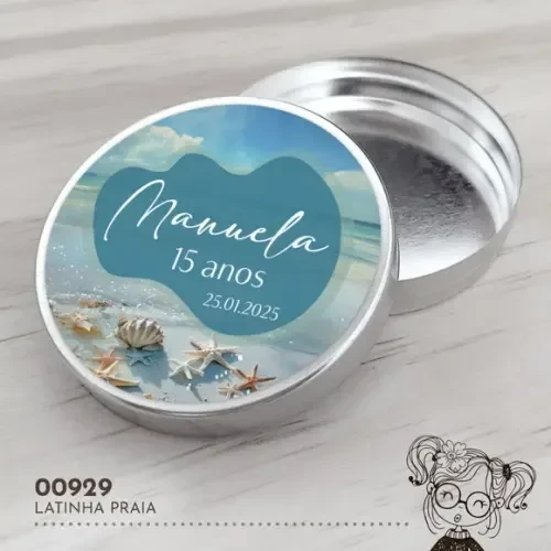 Latinha Adesivada Praia - 00929