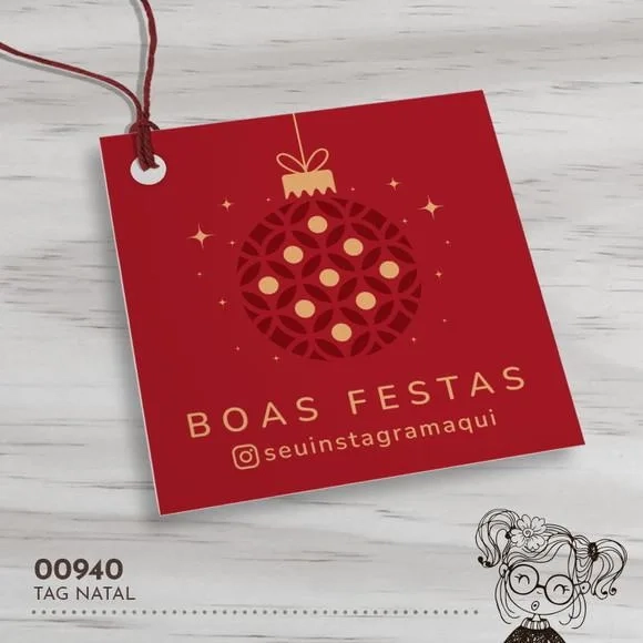 Tag Quadrada Natal - 00940