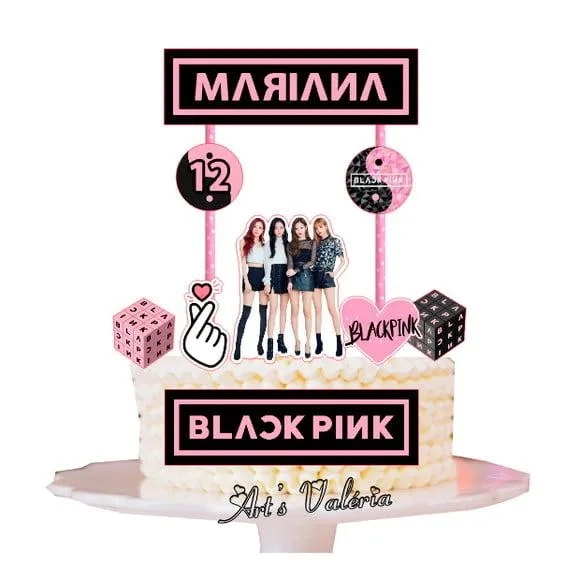 Topo de Bolo BlackPink
