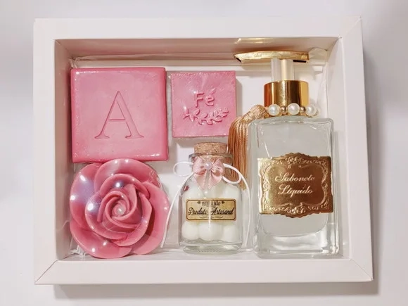 Presente Personalizado, Sabonete Líquido Luxo com Sabonetes