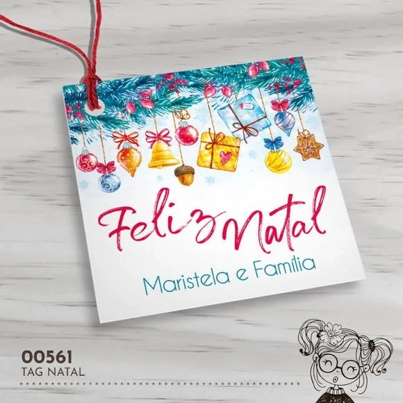 Tag Quadrada Natal - 00561