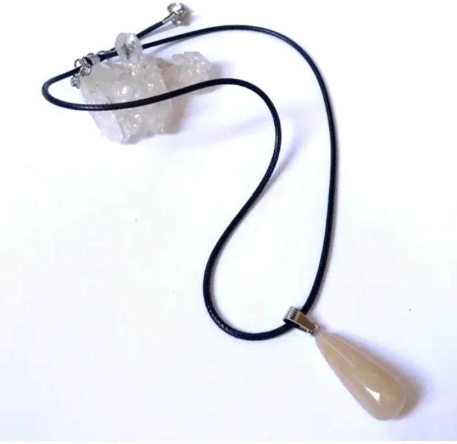 Cordão Colar com Pingente Gota de Jaspes diversas ll