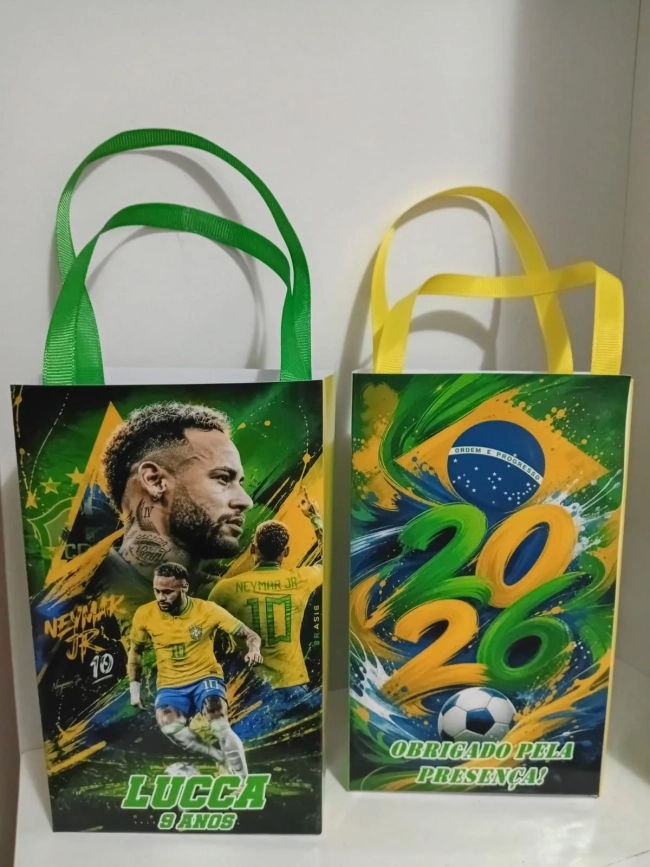 Sacolinhas Personalizadas Copa do Mundo Brasil para Lembrancinhas