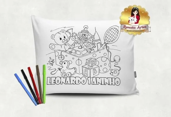 Almofada Pinte e Lave Brinquedos