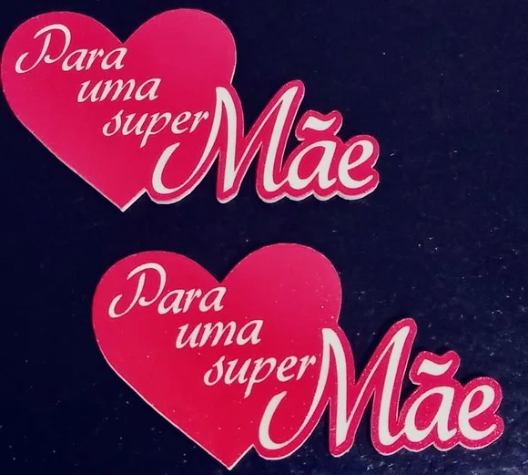 Plaquinha para Uma Super Mãe Acrílico Uv - 3 Unidades