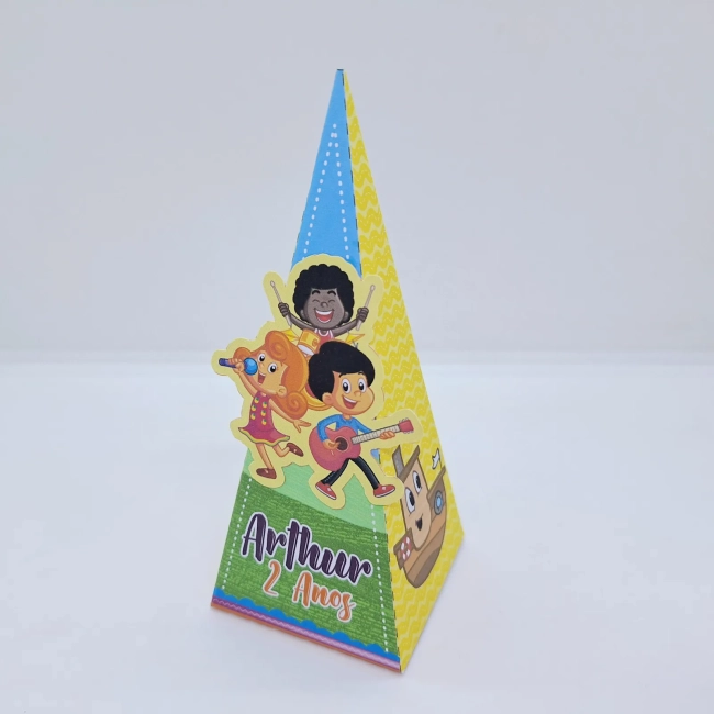 PEGUE E MONTE - Kit Festa TRÊS PALAVRINHAS- Decoração de Festa - Caixinhas Personalizadas