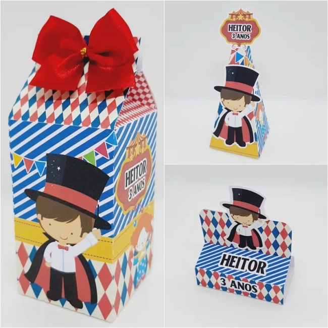 PEGUE E MONTE - Kit Festa CIRCO - Decoração de Festa - Caixinhas Personalizadas