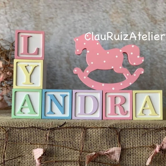 Candy Colors - Cubos 6x6cm Ts + Cavalinho De Balanço