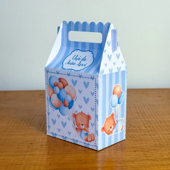 PEGUE E MONTE - Kit Festa URSINHO AZUL - Decoração de Festa | Lembrancinhas | Aniversário | Personalizados