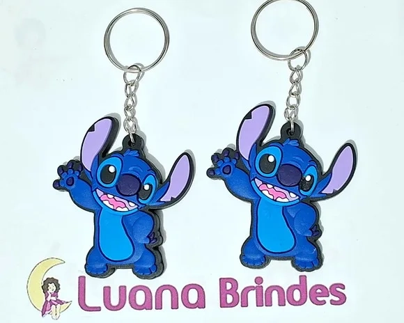 Chaveiro Stitch Emborrachado Pacotes C/4 Unidades
