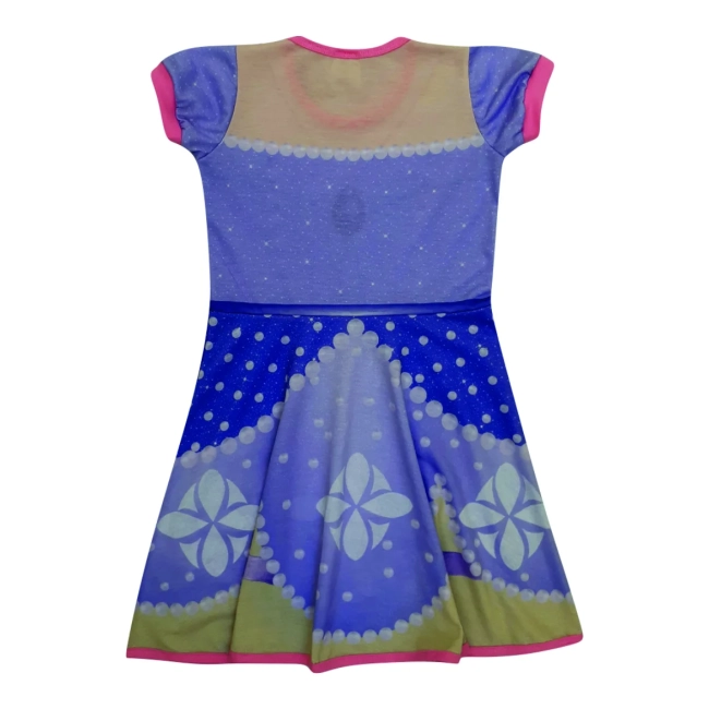 Vestido Infantil Fantasia Princesinha Real Lilás com Amuleto Roxo