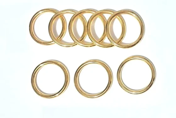 Argola Porta Guardanapo Dourada Abs 3,7cm 14 Unidades