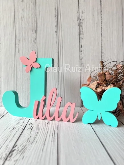 Jardim Encantado - Nomes Personalizados + Borboleta