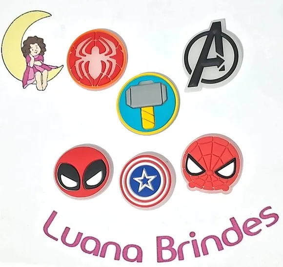 Aplique Fosforescente Avengers Pacotes com 6 Unidades