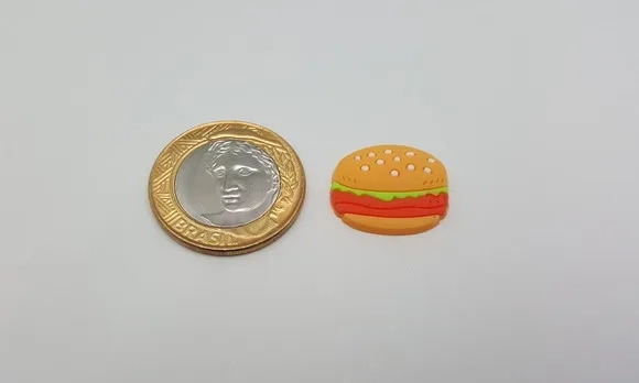 Aplique Hamburguer Emborrachado de 1,8cm