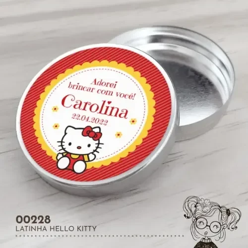 Latinha Adesivada Hello Kitty - 00228
