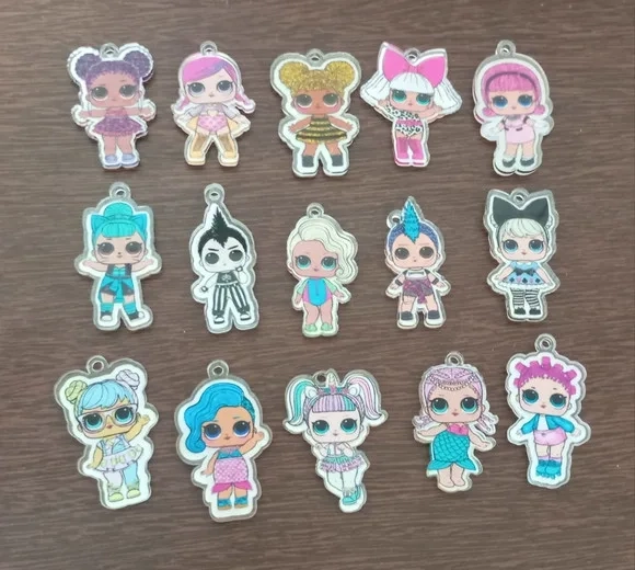 Chaveiros Lol em Acrílico de 4cm Pacote com 30 Unidades