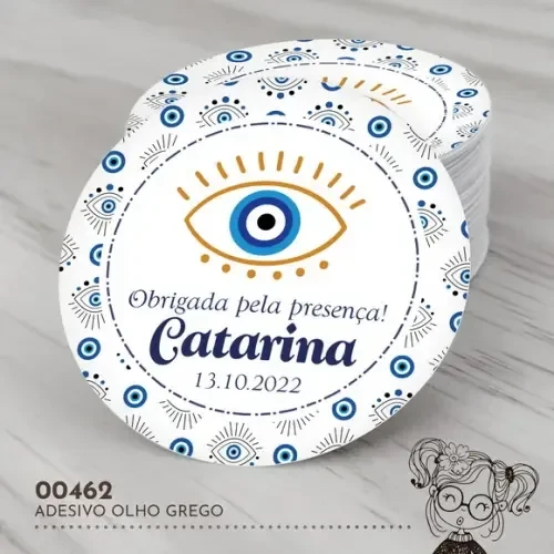 Adesivo Redondo Olho Grego - 00462