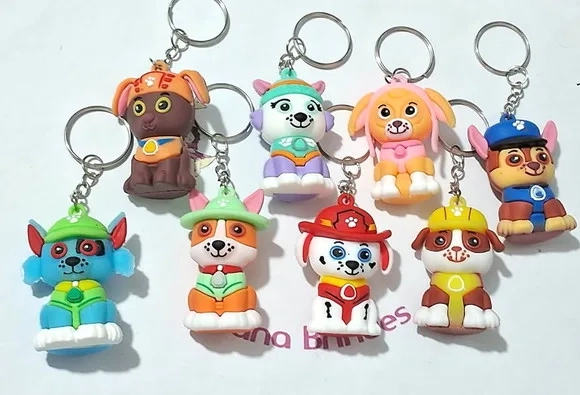 Chaveiros 3d Patrulha Canina 6cm Emborrachado 2 Unidades