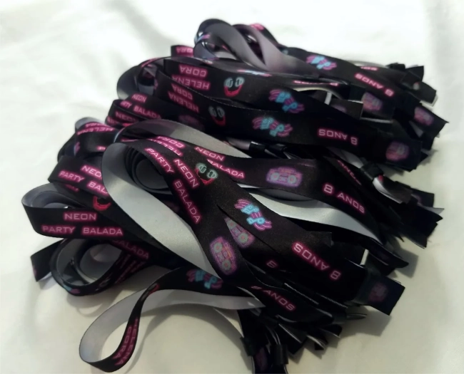 Pulseiras Personalizadas de Tecido Festas e Eventos !