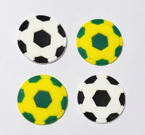 Aplique Bola de Futebool 3,5cm Pacote com 6 Unidades