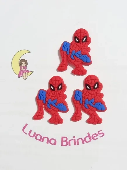 Aplique Homem Aranha Emborrachados - 6 Unidades